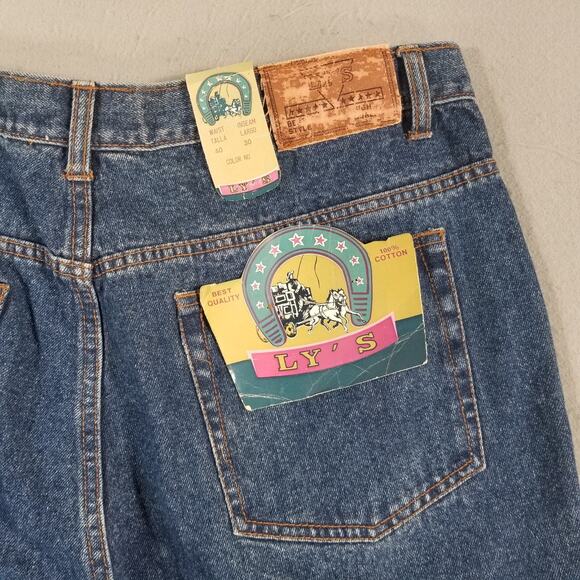 Ly's jeans women's 40 x30 high rise button fly loose baggy retro vintage NEW - Picture 10 of 14